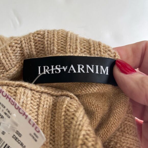 NWT! Iris v Arnim Ombré Cashmere Sweater Dress Tan Size Small. - Picture 3 of 6